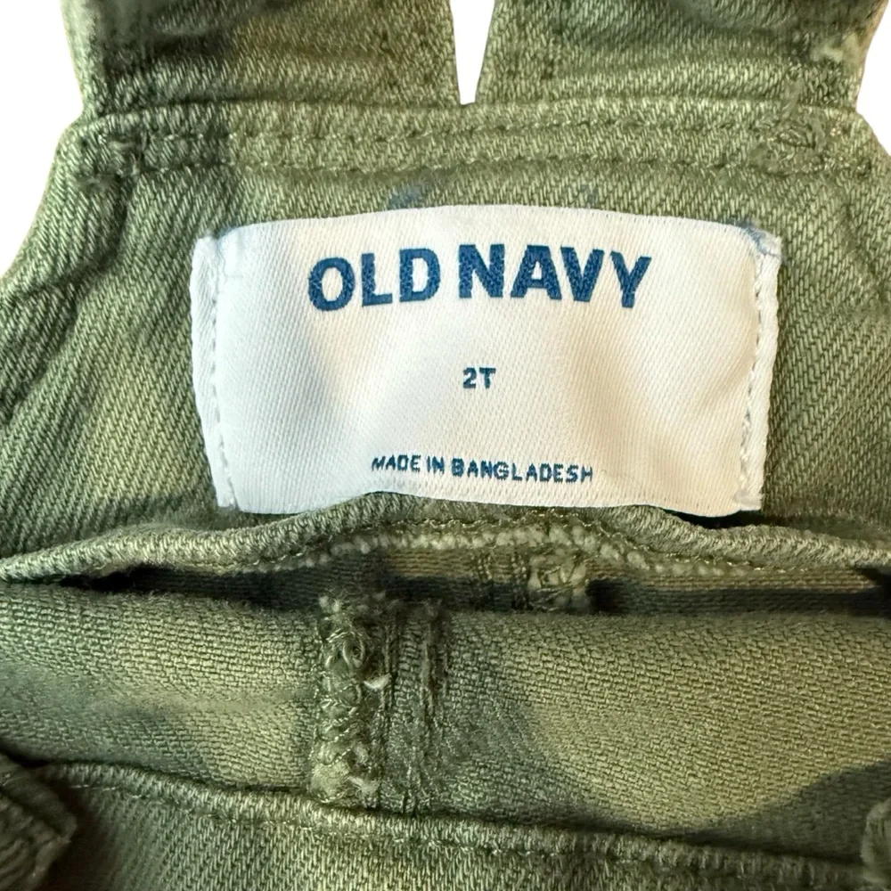 Old Navy Kids green Denim dress jumper,‎ size 2T
